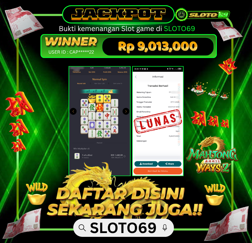 Bukti Transfer Jackpot