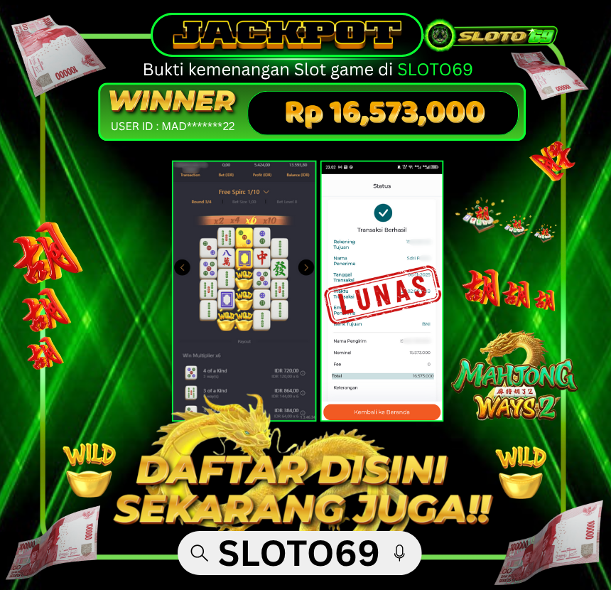 Bukti Transfer Jackpot