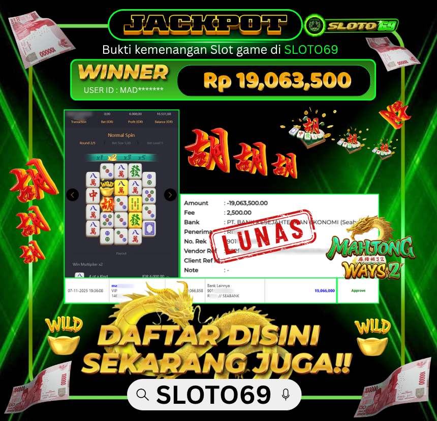 Bukti Transfer Jackpot