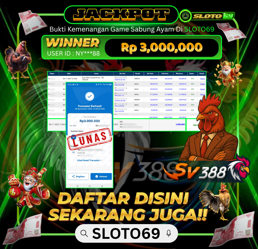 Bukti Transfer Jackpot