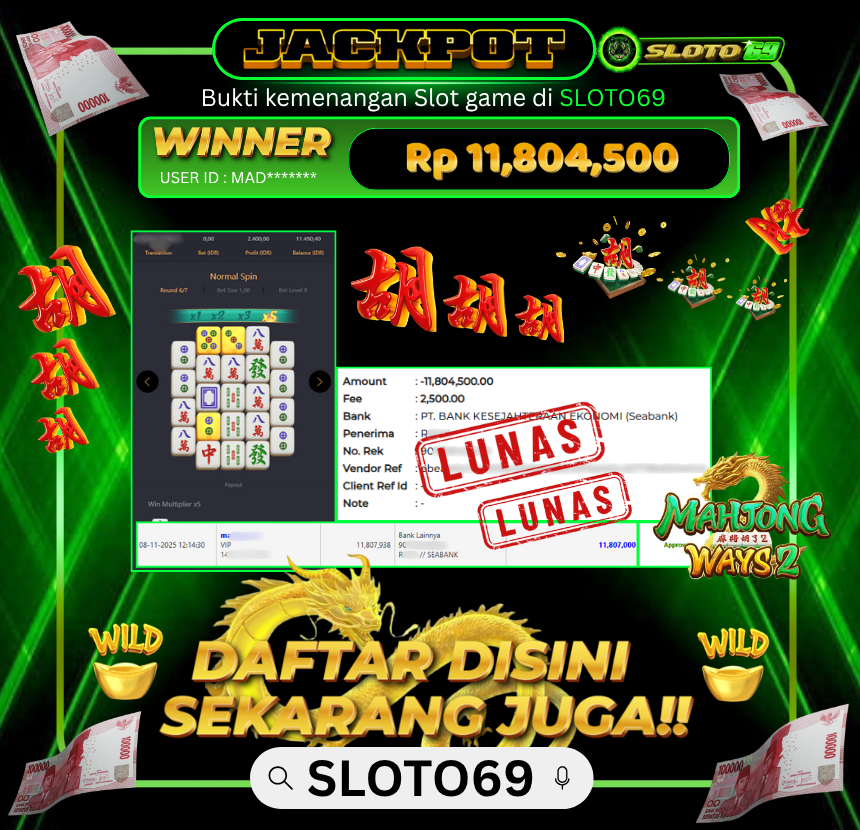 Bukti Transfer Jackpot