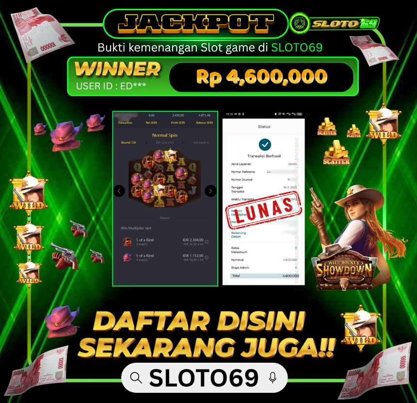 Bukti Transfer Jackpot