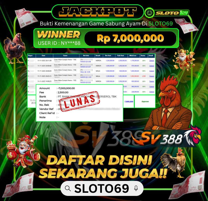 Bukti Transfer Jackpot