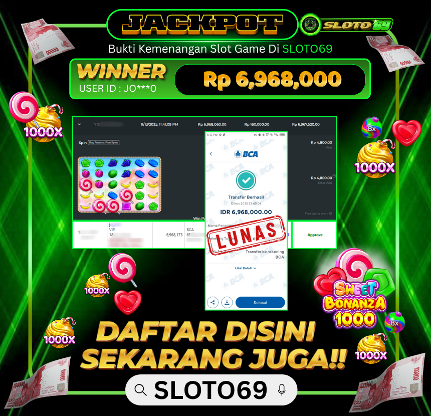 Bukti Transfer Jackpot