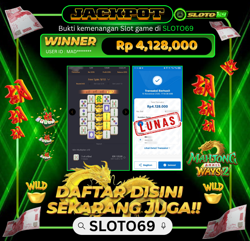 Bukti Transfer Jackpot