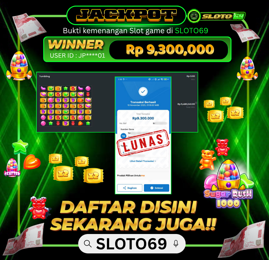 Bukti Transfer Jackpot