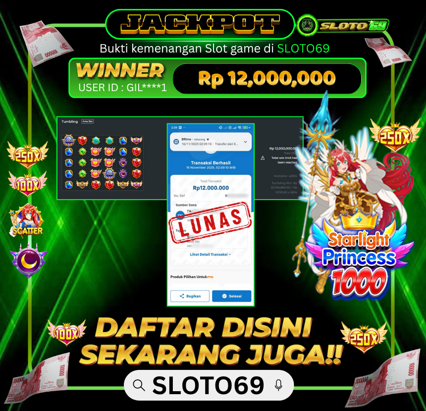 Bukti Transfer Jackpot