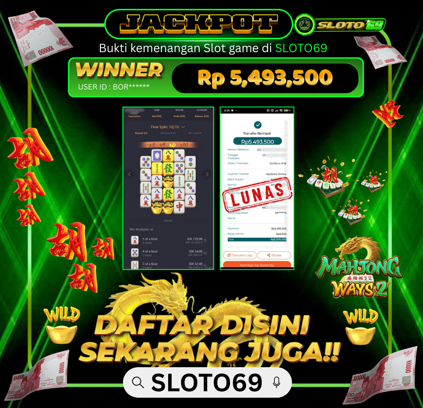 Bukti Transfer Jackpot