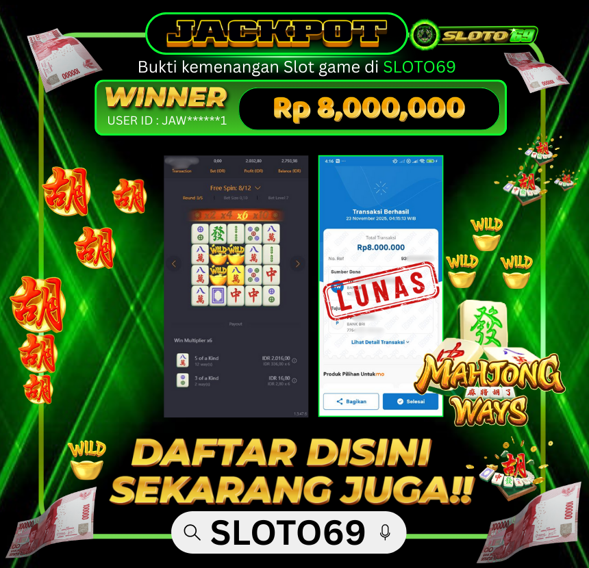 Bukti Transfer Jackpot