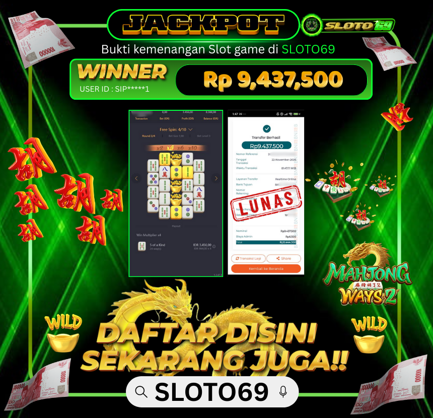 Bukti Transfer Jackpot
