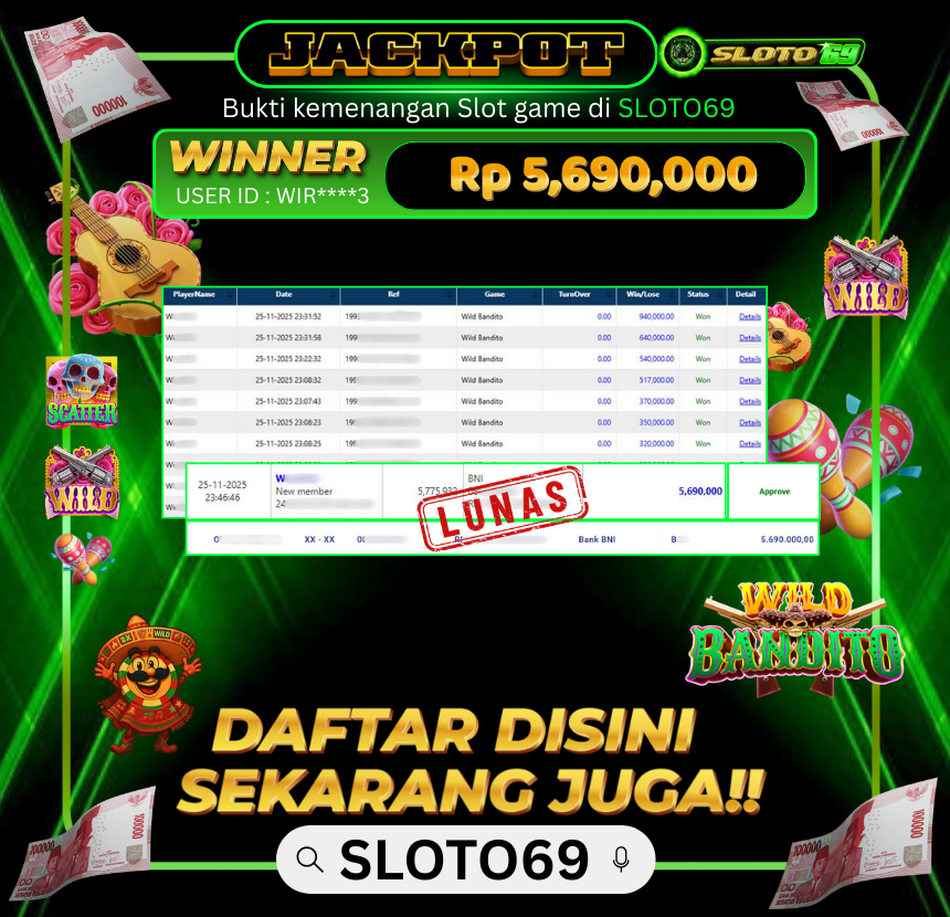 Bukti Transfer Jackpot