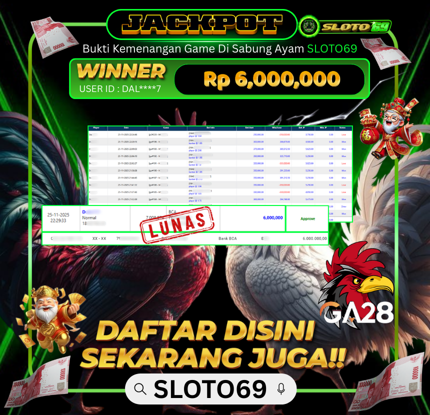 Bukti Transfer Jackpot