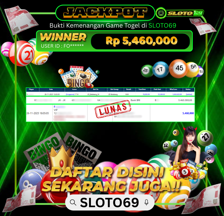 Bukti Transfer Jackpot