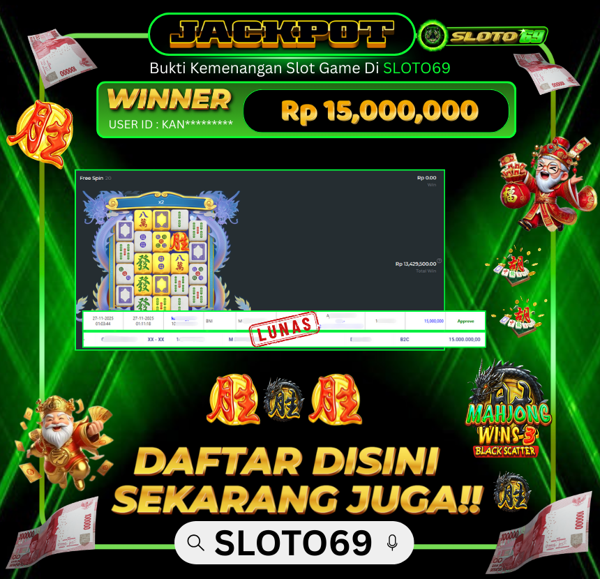 Bukti Transfer Jackpot
