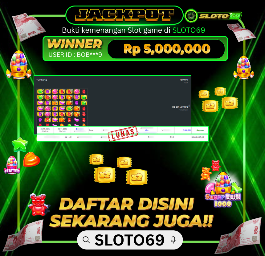 Bukti Transfer Jackpot