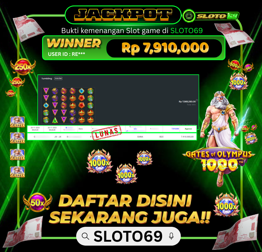 Bukti Transfer Jackpot