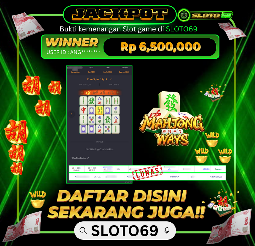 Bukti Transfer Jackpot