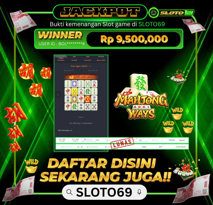 Bukti Transfer Jackpot