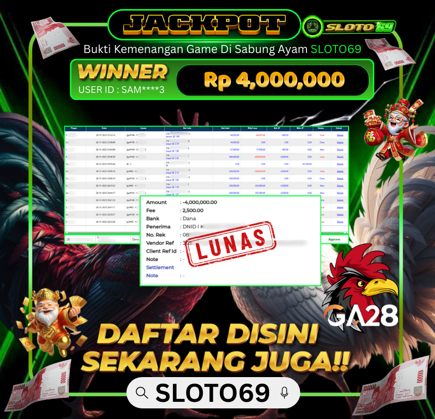 Bukti Transfer Jackpot
