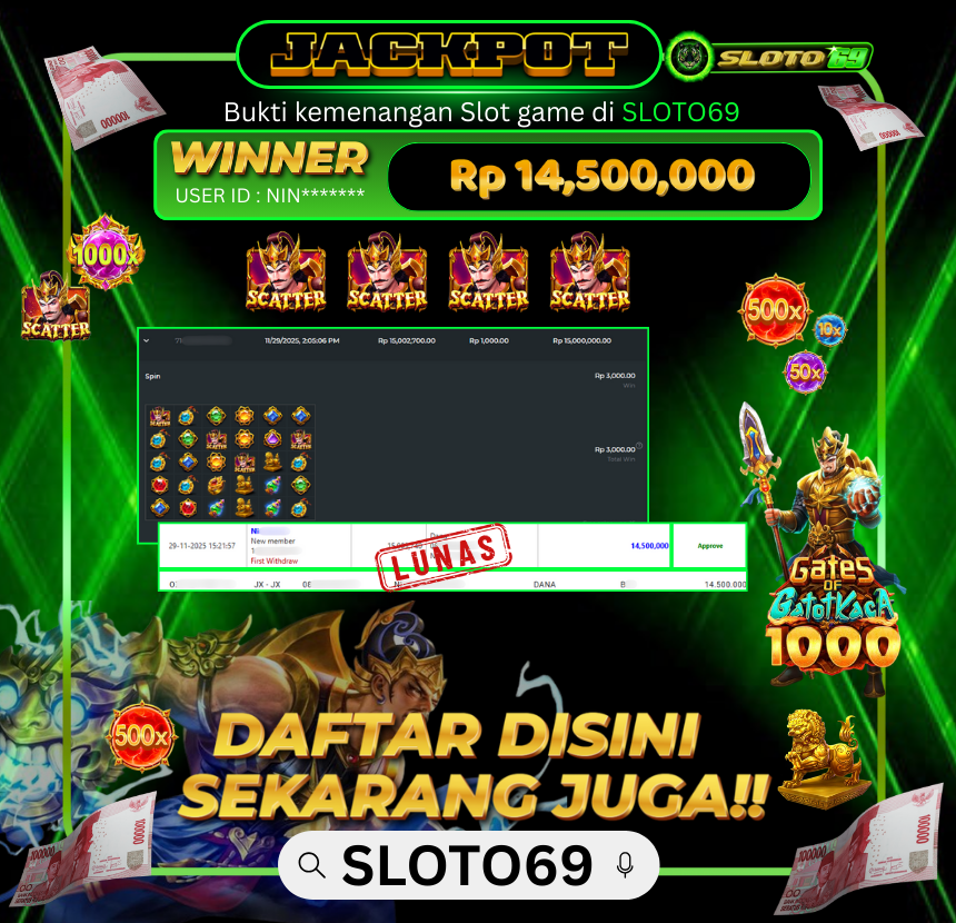 Bukti Transfer Jackpot