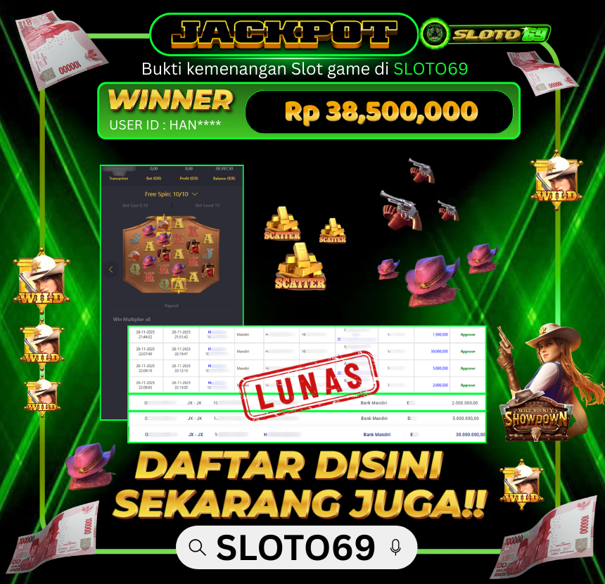 Bukti Transfer Jackpot
