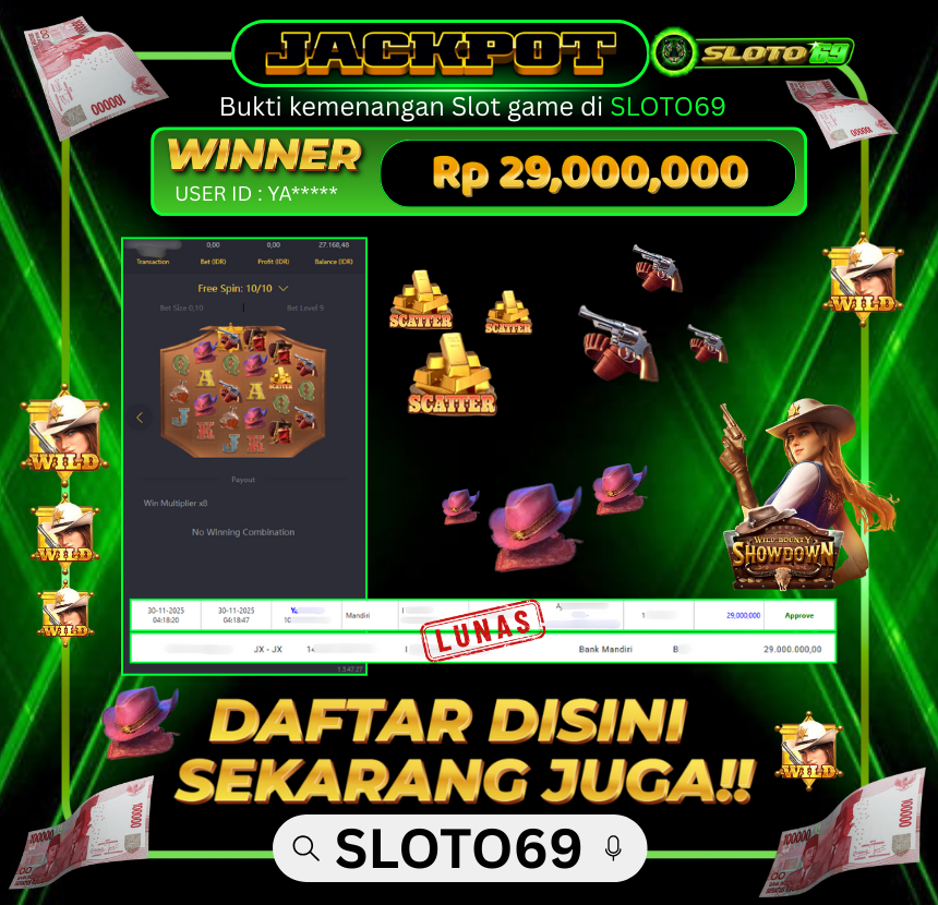 Bukti Transfer Jackpot
