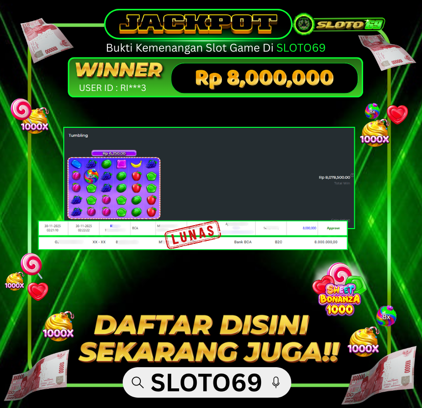 Bukti Transfer Jackpot