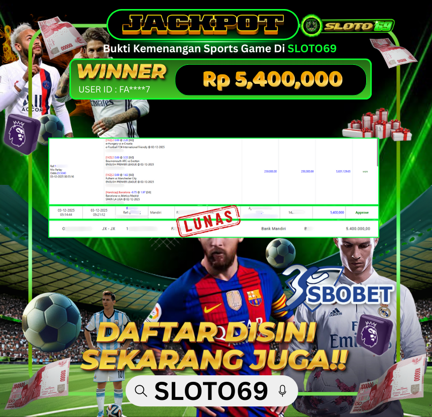 Bukti Transfer Jackpot