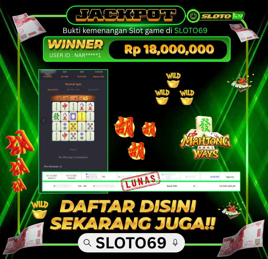 Bukti Transfer Jackpot