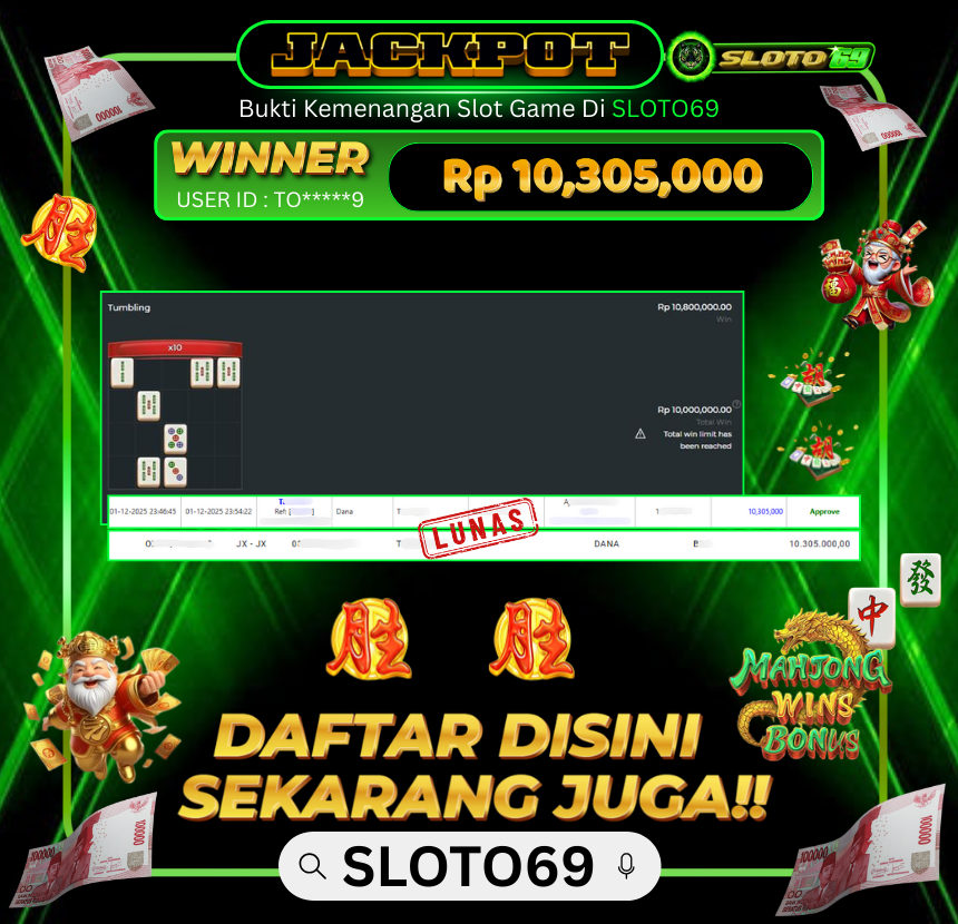 Bukti Transfer Jackpot