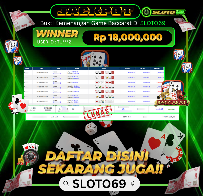 Bukti Transfer Jackpot