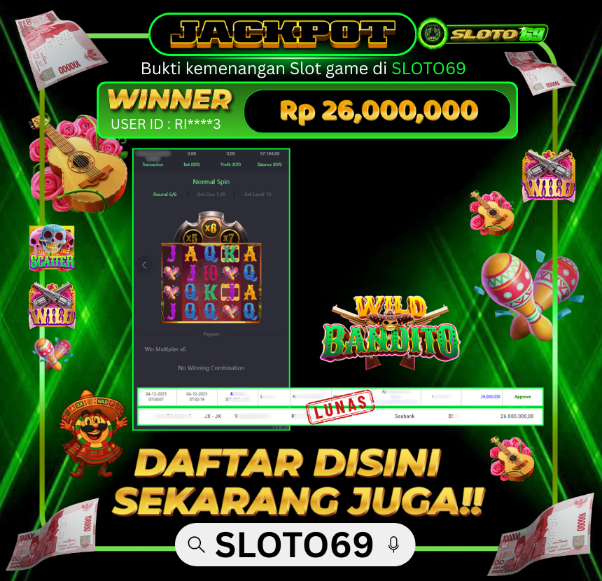 Bukti Transfer Jackpot