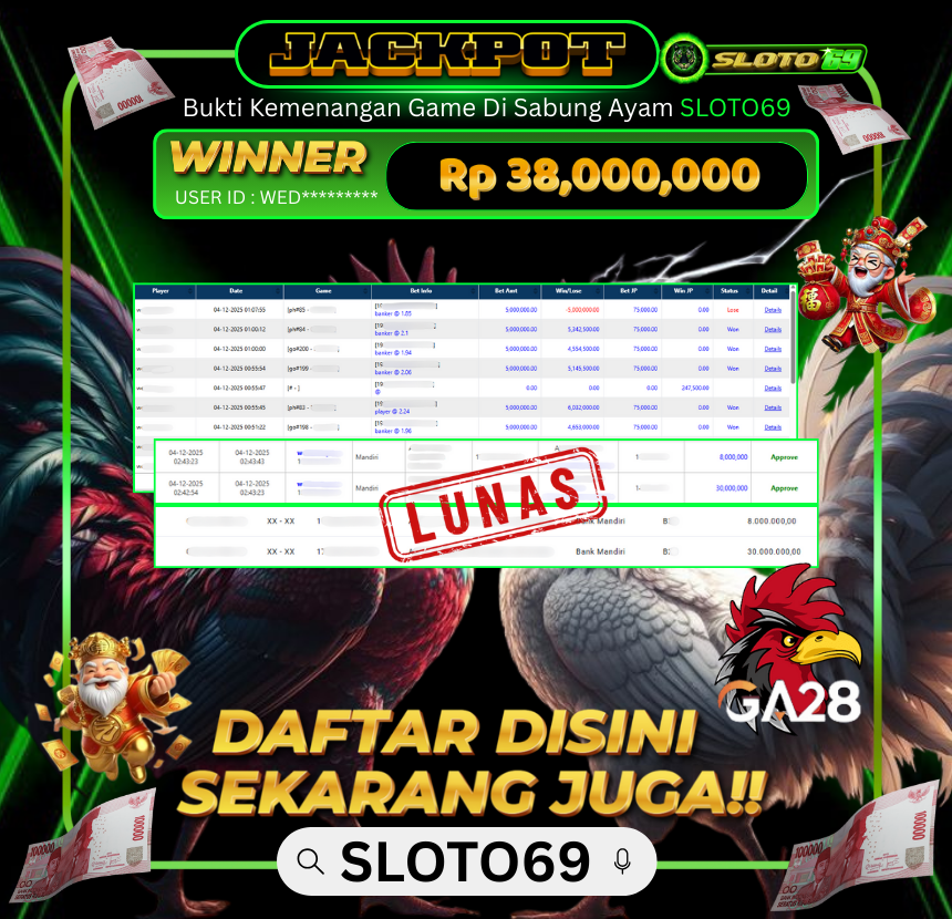 Bukti Transfer Jackpot