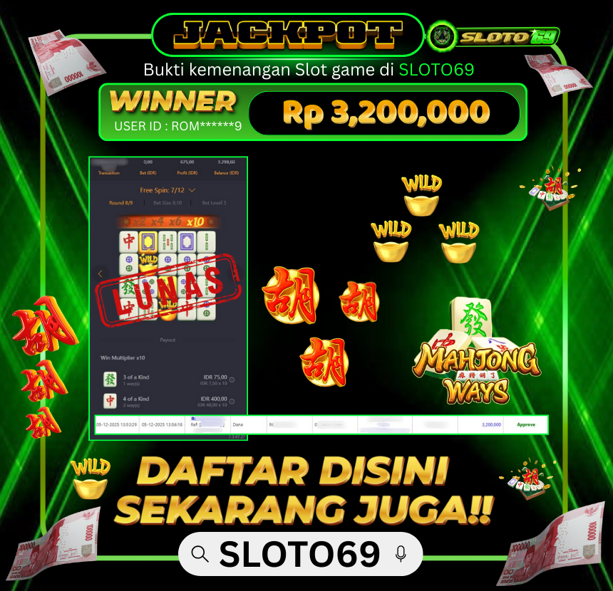 Bukti Transfer Jackpot