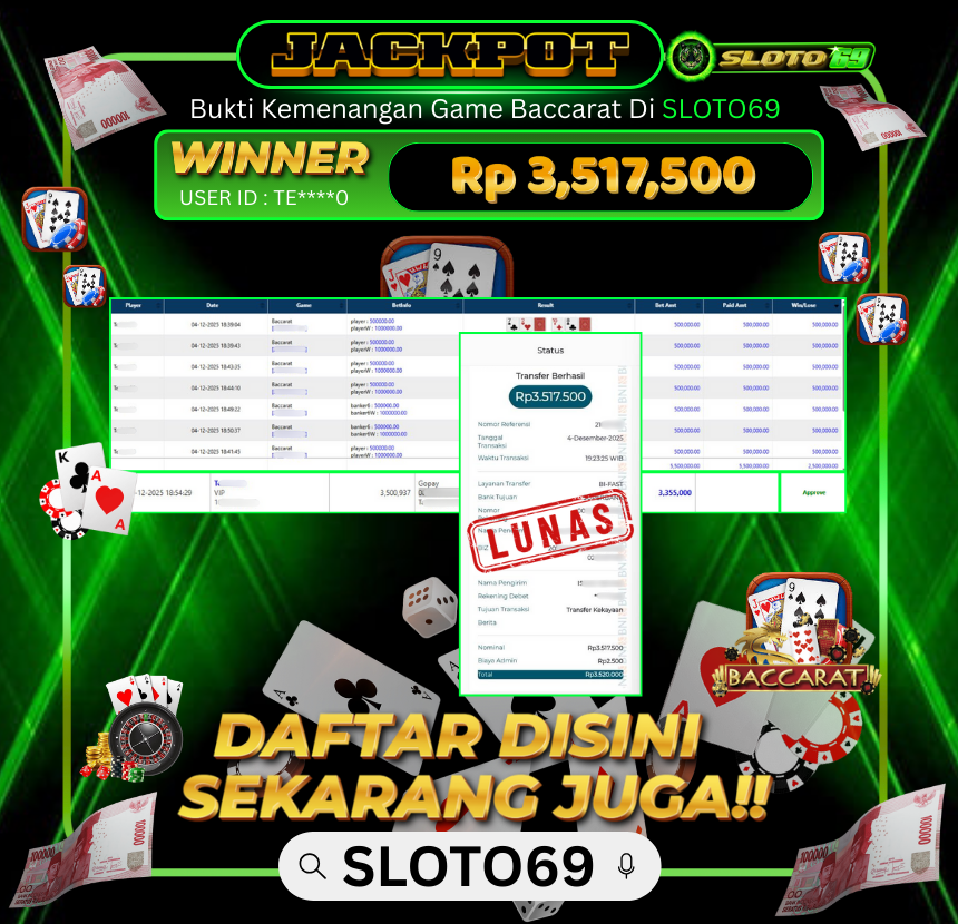 Bukti Transfer Jackpot