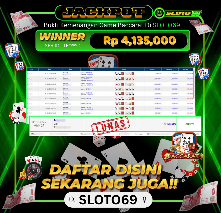 Bukti Transfer Jackpot