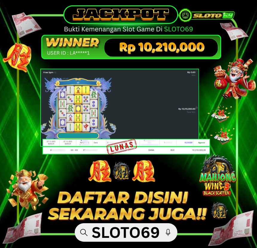 Bukti Transfer Jackpot