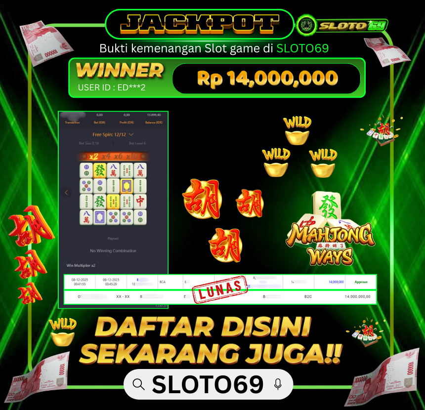 Bukti Transfer Jackpot