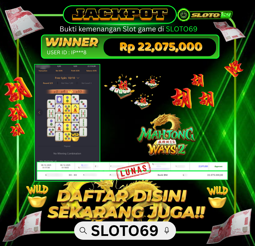 Bukti Transfer Jackpot