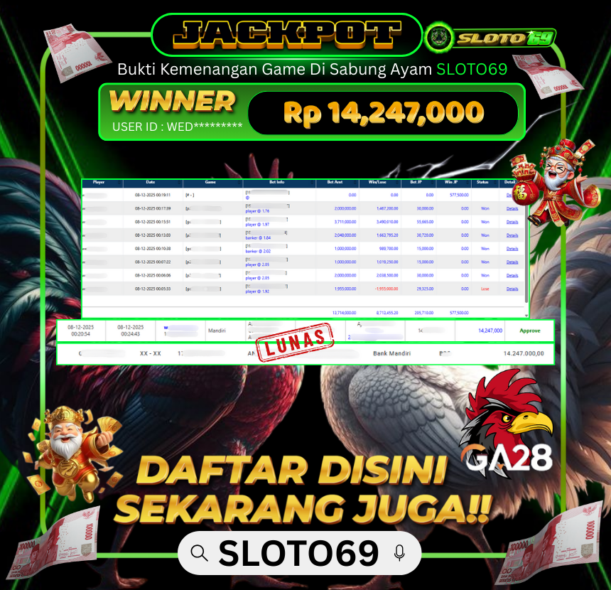 Bukti Transfer Jackpot