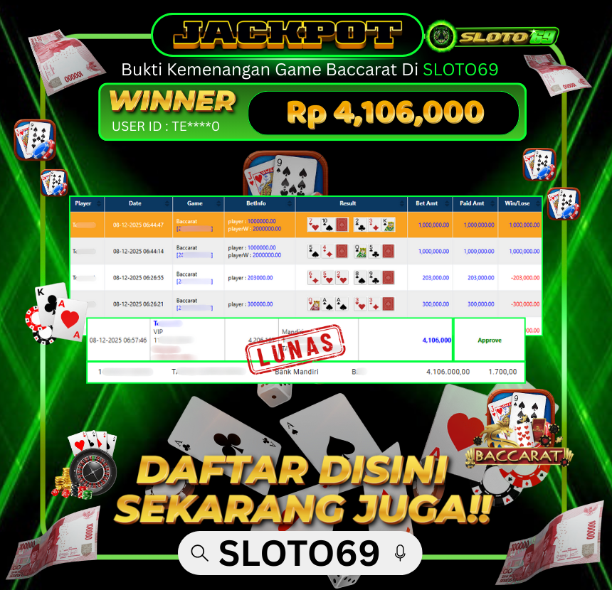 Bukti Transfer Jackpot