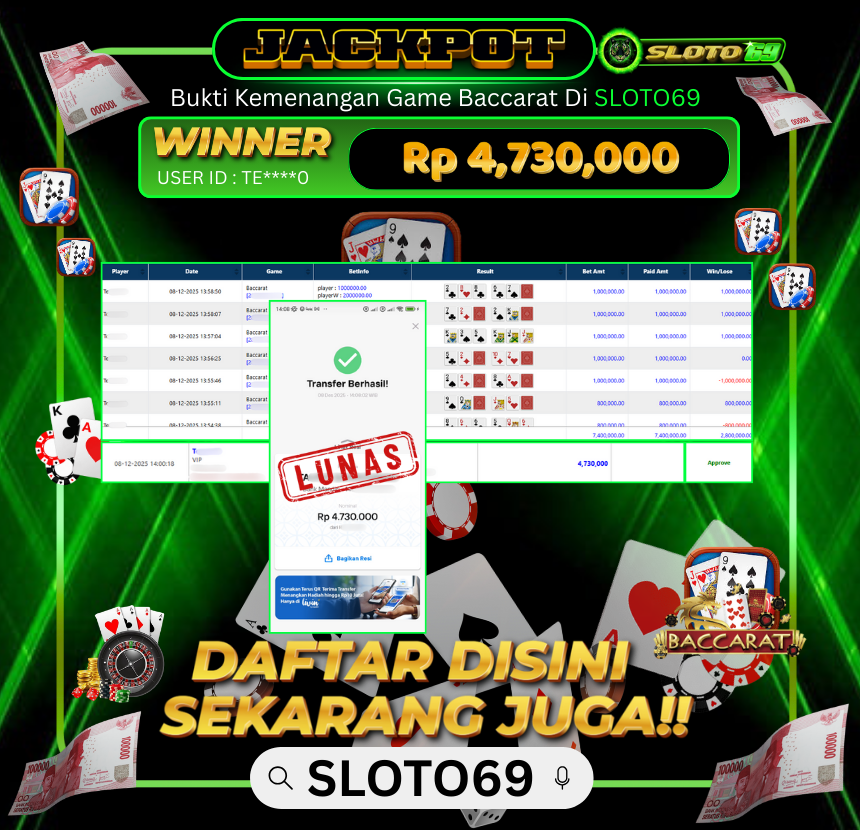 Bukti Transfer Jackpot