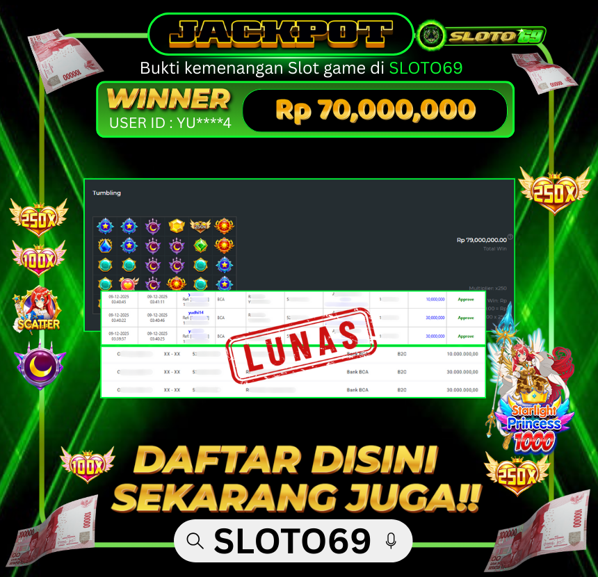 Bukti Transfer Jackpot