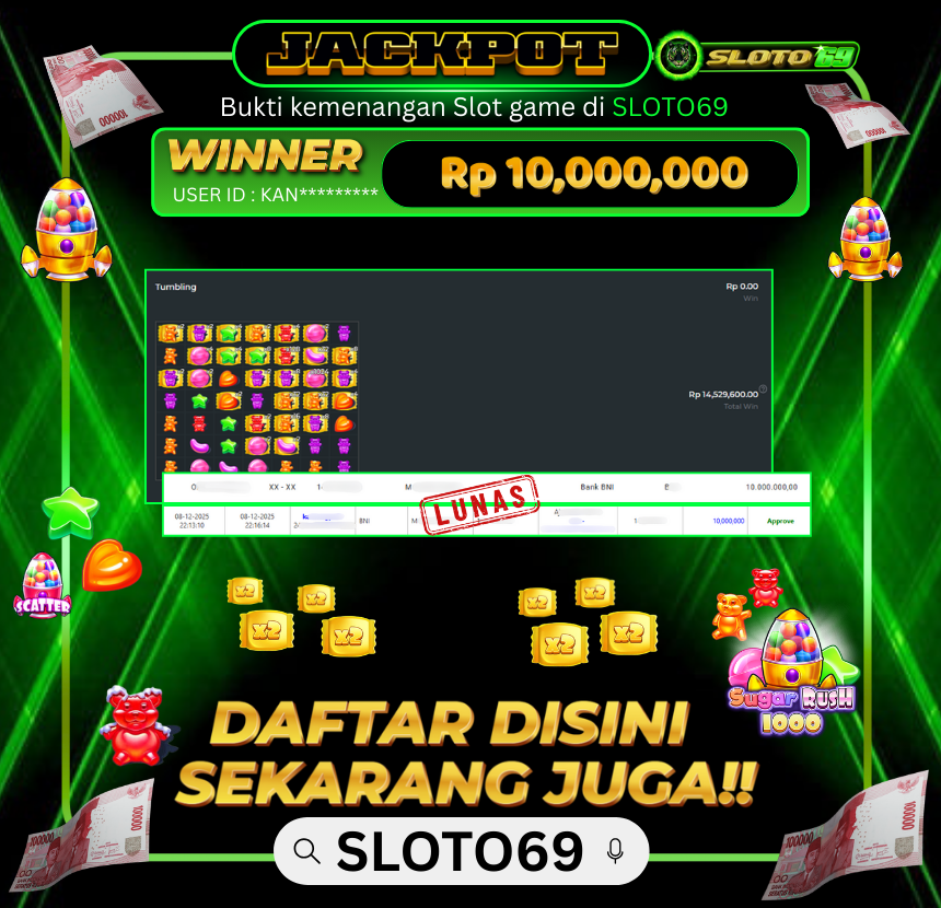 Bukti Transfer Jackpot