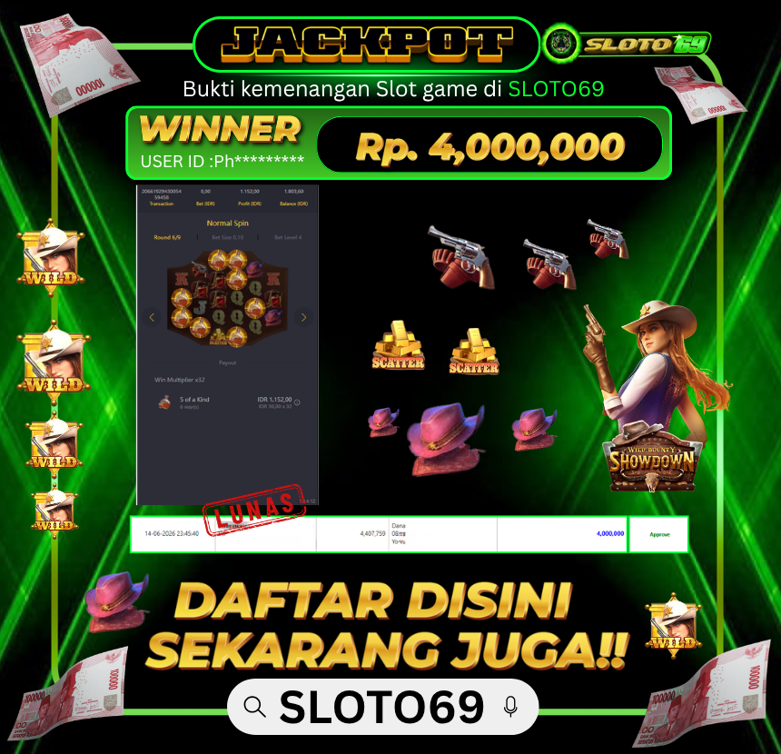 Bukti Transfer Jackpot