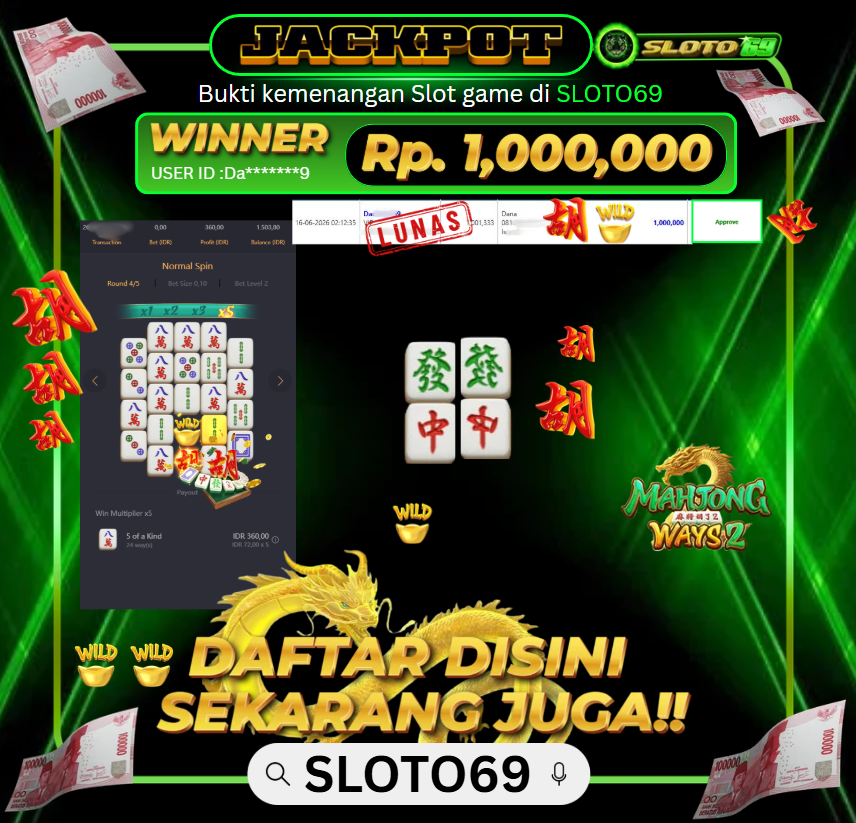 Bukti Transfer Jackpot