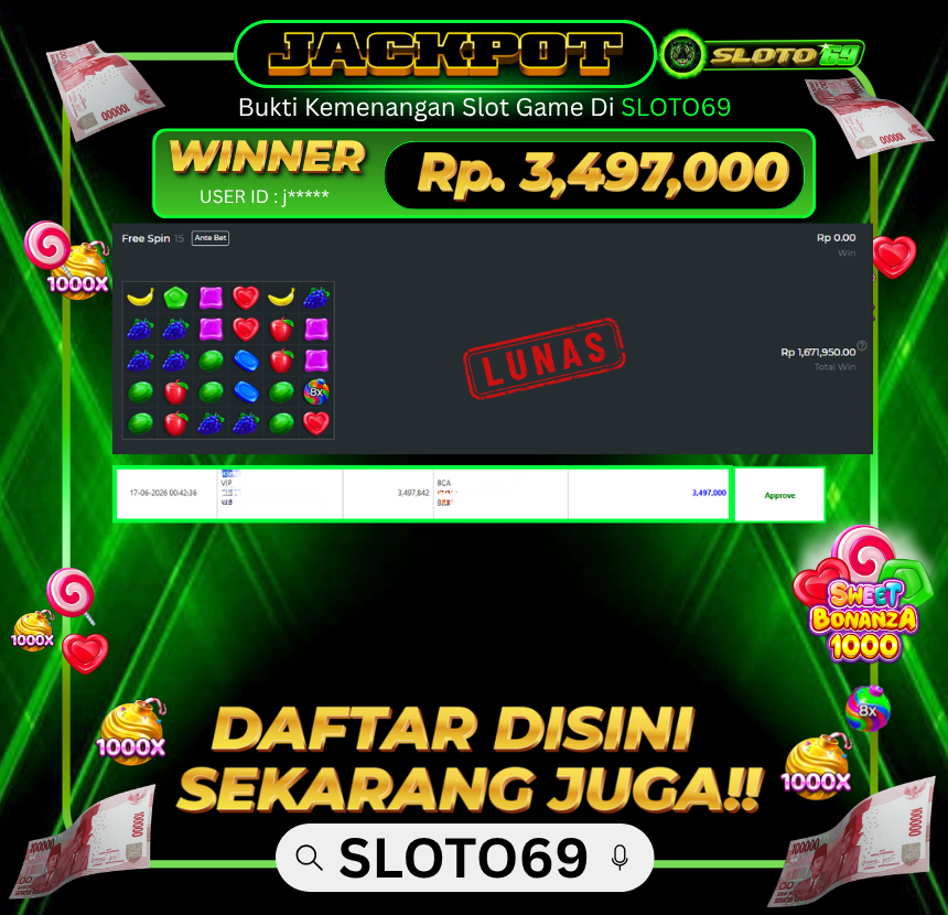 Bukti Transfer Jackpot