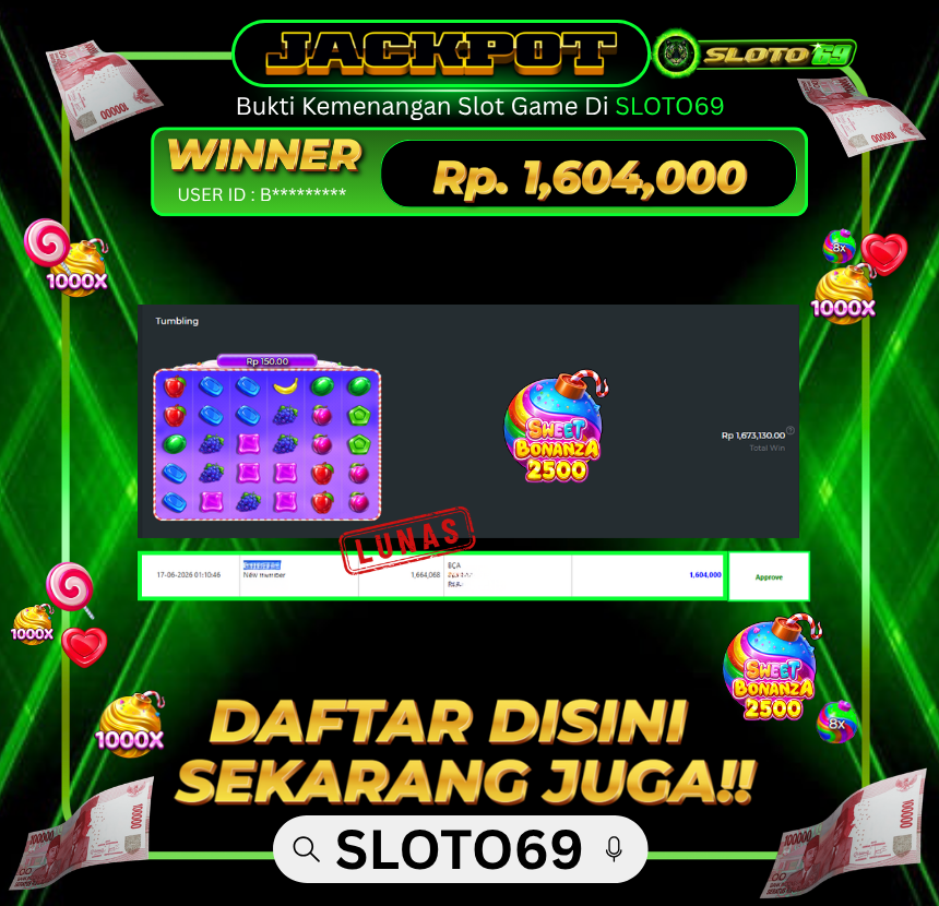 Bukti Transfer Jackpot