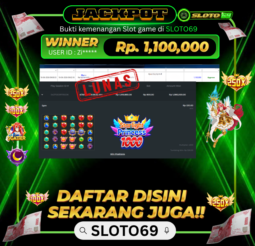 Bukti Transfer Jackpot