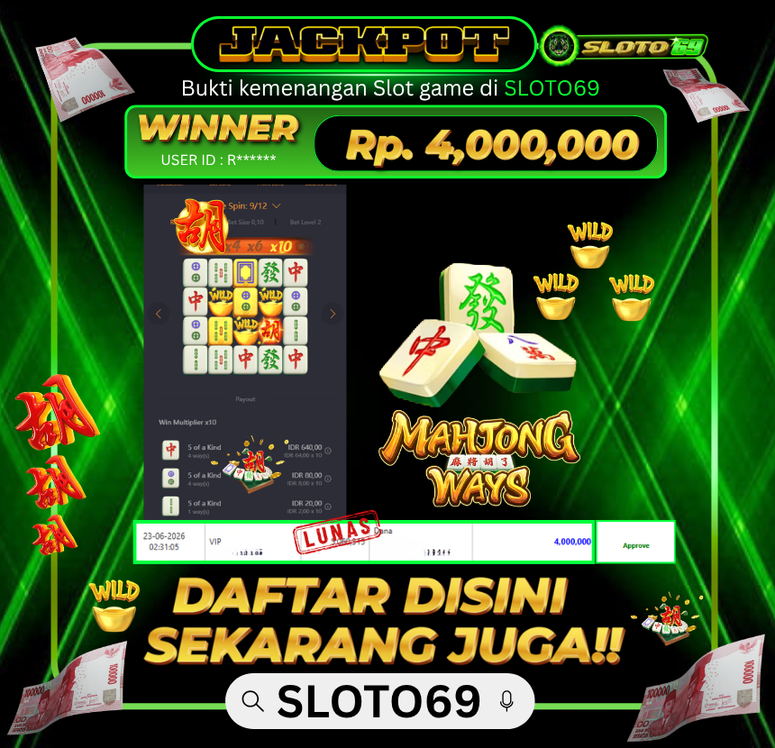 Bukti Transfer Jackpot
